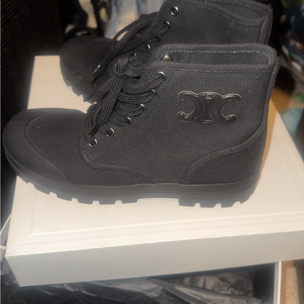 Celine bulky lace up boots